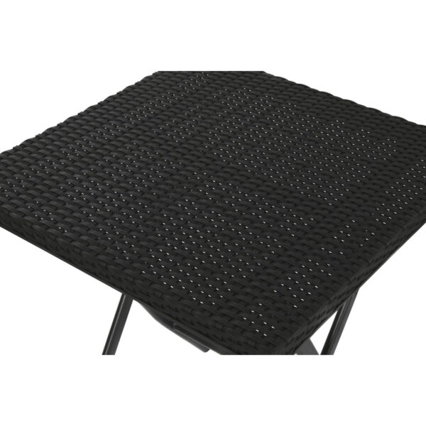 Tisch-Set mit 2 Stühlen Home ESPRIT Schwarz Stahl Synthetischer Rattan 58 x 58 x 71,5 cm – Bild 9