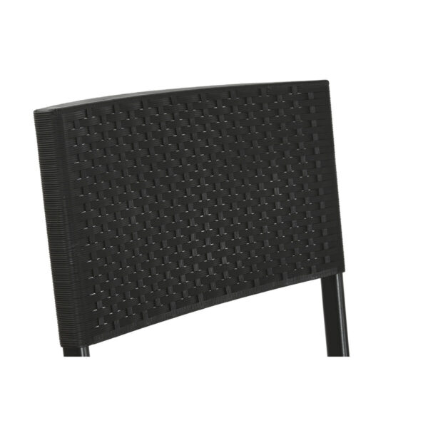 Tisch-Set mit 2 Stühlen Home ESPRIT Schwarz Stahl Synthetischer Rattan 58 x 58 x 71,5 cm – Bild 7