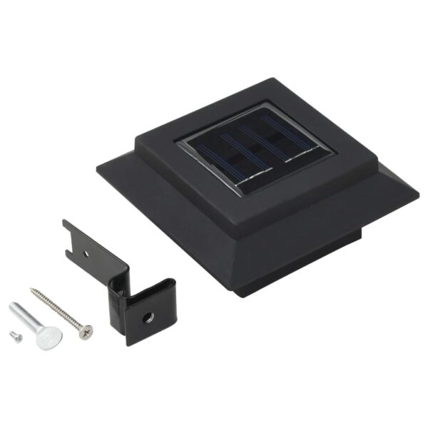 Outdoor Solarleuchten 6 Stück LED Quadratisch 12 cm Schwarz – Bild 6