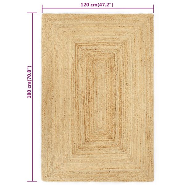 Teppich Handgefertigt Jute Natur 120x180 cm – Bild 5