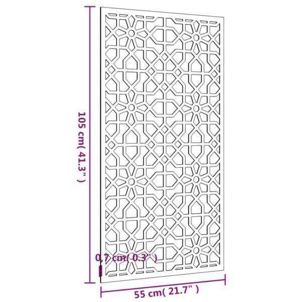 Garten-Wanddeko 105x55 cm Cortenstahl Maurisches Design – Bild 8